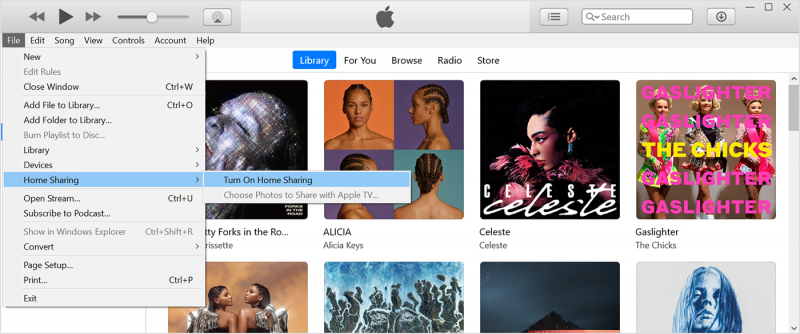 Transfiera iTunes de una PC a una Mac mediante el proceso de compartir en casa