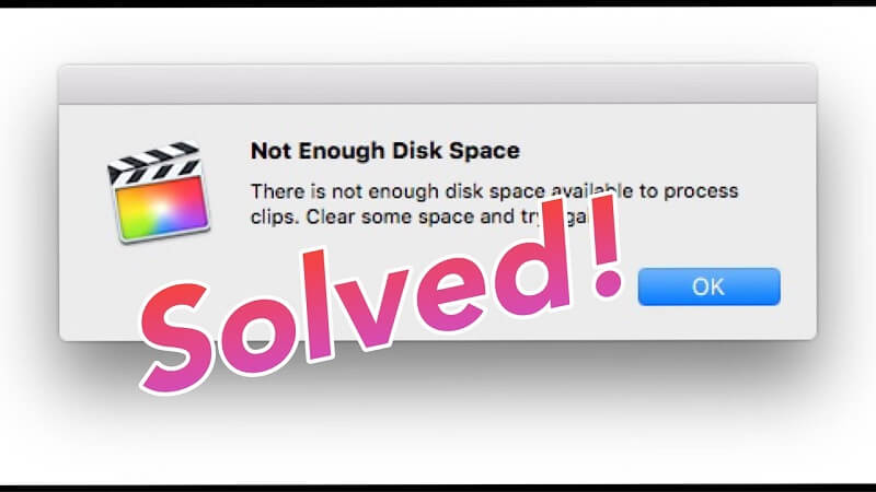 Imovie no tiene suficiente espacio en disco