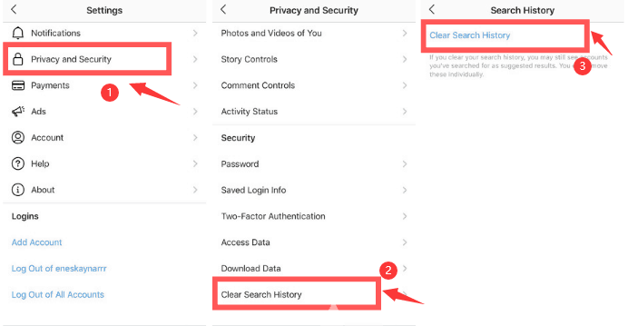 Cómo borrar el historial de búsqueda en Instagram en iPhone