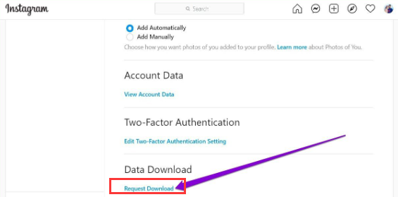 Copia de seguridad de datos de Instagram utilizando motores de búsqueda web