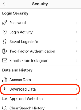 Copia de seguridad de datos de Instagram usando un dispositivo iOS o Android