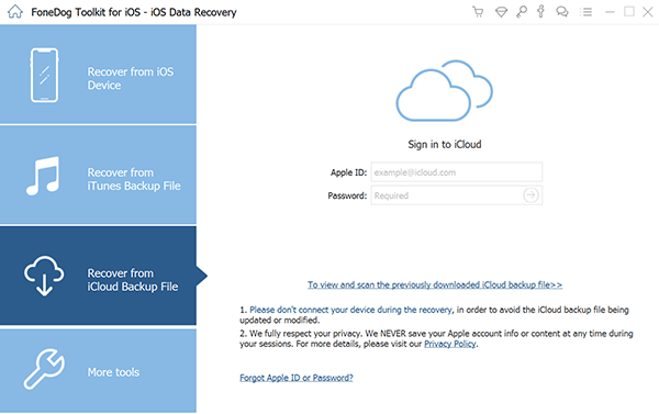 Recover Call History Using FoneDog iOS Data Recovery