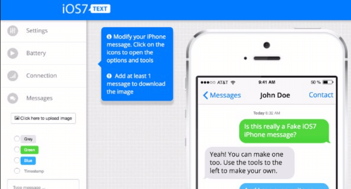 Crea mensajes de iMessage falsos con texto de iOS 7
