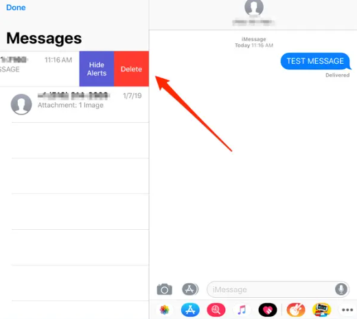 Cómo eliminar conversaciones en iPad