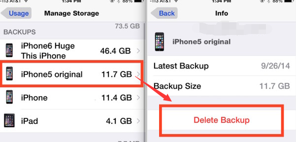 Eliminación de fotos almacenadas en la copia de seguridad de iCloud del iPhone