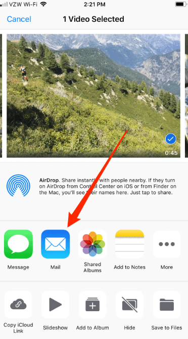 Extraer fotos de iPhone a través de correo electrónico