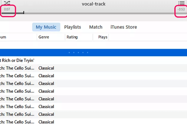 Cortar una canción en iTunes usando su biblioteca de iTunes
