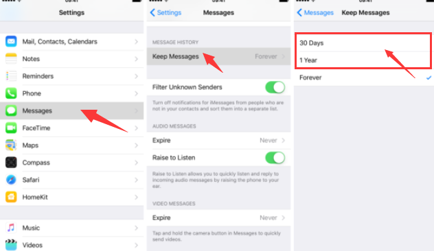 Eliminar mensaje de iPhone: eliminar mensajes antiguos automáticamente