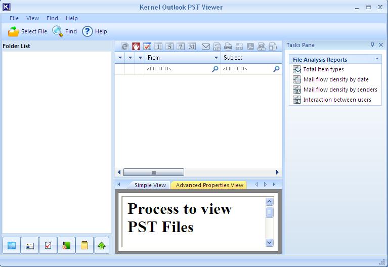 Utilice Kernel Outlook PST Viewer para abrir el archivo de datos de Outlook sin Outlook