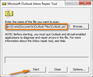 Reparar archivo PST dañado por Outlook