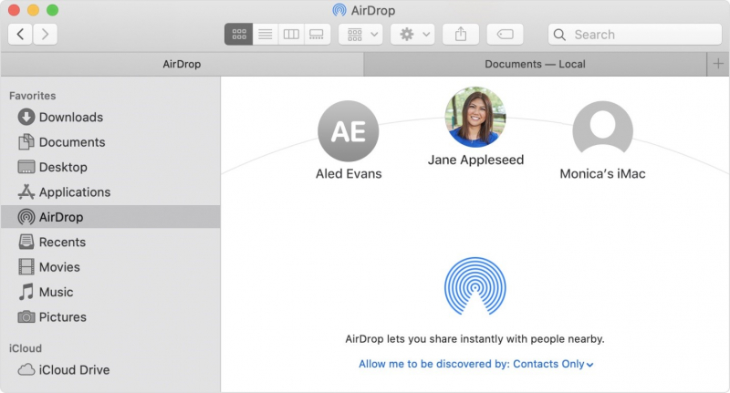 Transferir iPhone GIF a Mac usando AirDrop