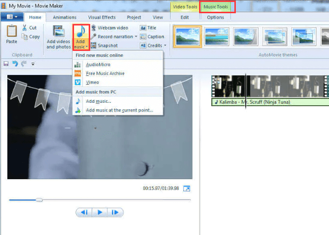 Editar MP3 Windows 10 con Windows Movie Maker