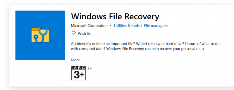 Recuperar archivos usando la herramienta de recuperación de archivos de Windows