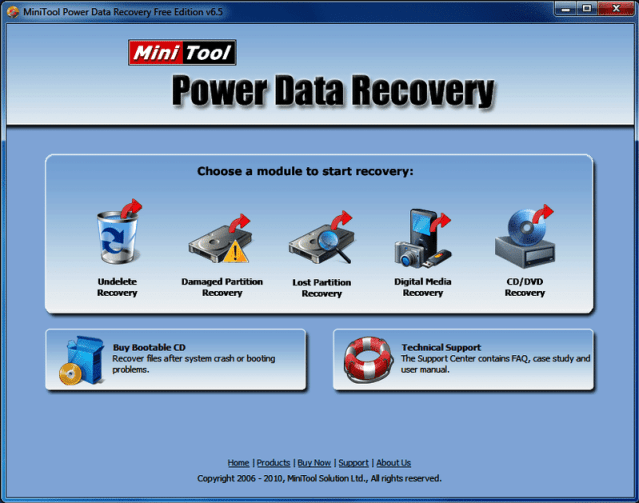 Recuperar software MiniTool Power Data Recovery