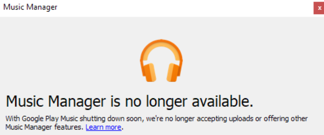 Music Manager ya no está disponible