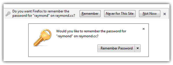 Recuerde guardar la contraseña cuando Firefox no guarde las contraseñas