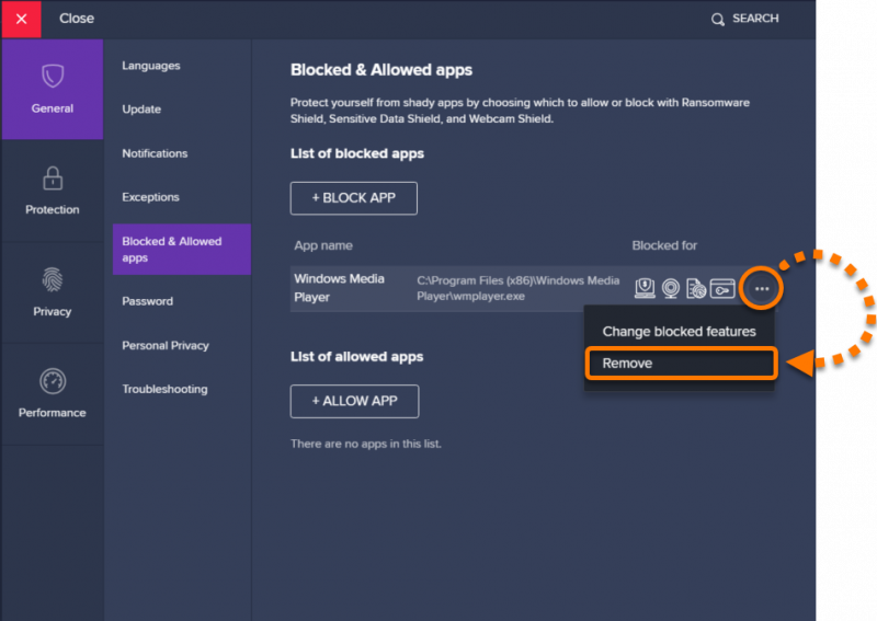 Detención de Avast para eliminar sus archivos y recuperar archivos eliminados por Avast Antivirus