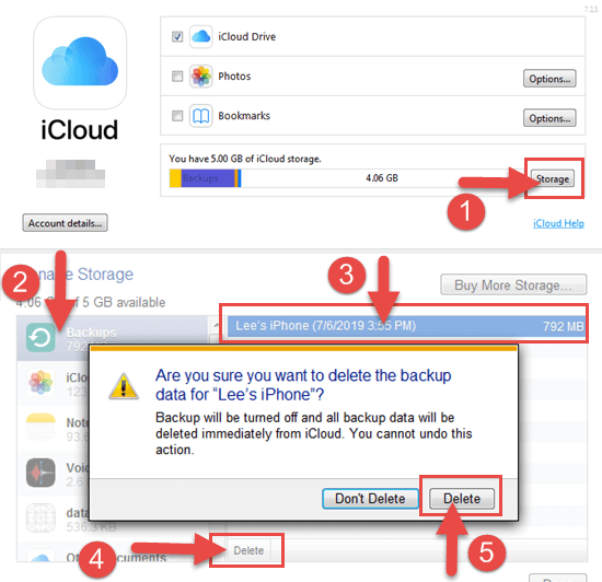 Cómo eliminar copias de seguridad de iTunes usando PC con Windows