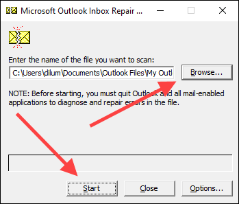 Repare sus archivos PST con la herramienta de reparación de Microsoft Outlook