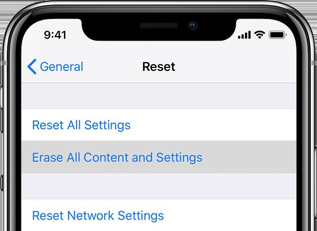 Restablecer todas las configuraciones para solucionar el problema de iPhone sin sonido en el video