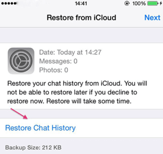 Recuperar mensajes de WhatsApp eliminados en iOS