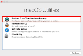 Restaurar Mac desde Time Machine Backup