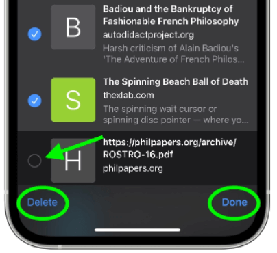 Cómo borrar la lista de lectura en iPad/iPhone