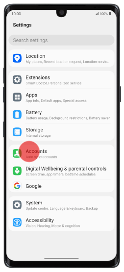 Transferir datos de LG a iPhone usando una cuenta de Google en el teléfono LG