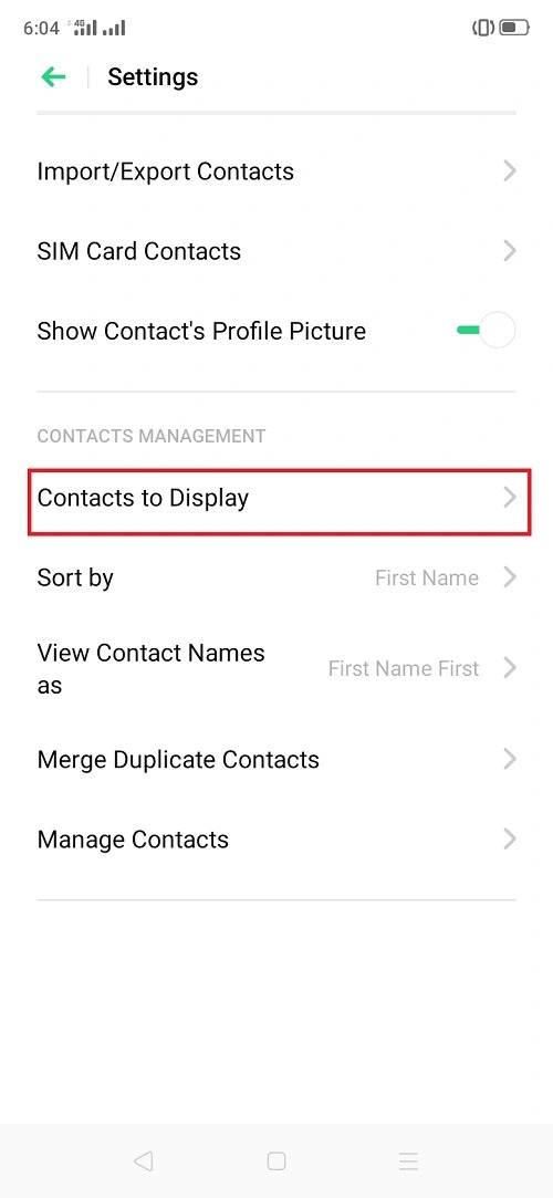 Restauración de contactos de Google a través de la aplicación de configuración de Android