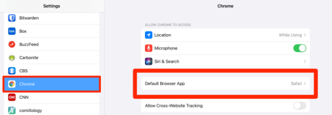 Cómo cambiar el navegador predeterminado en iOS 14