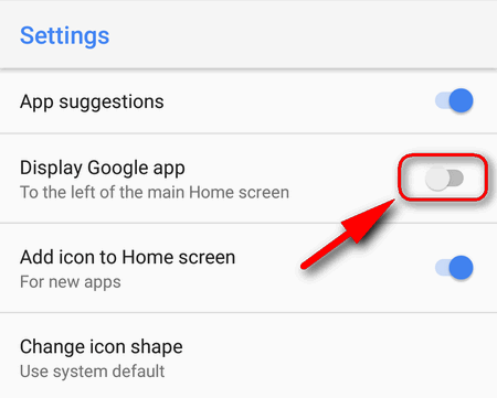 Eliminar la barra de búsqueda de Google en Android Deshabilitar la aplicación de Google