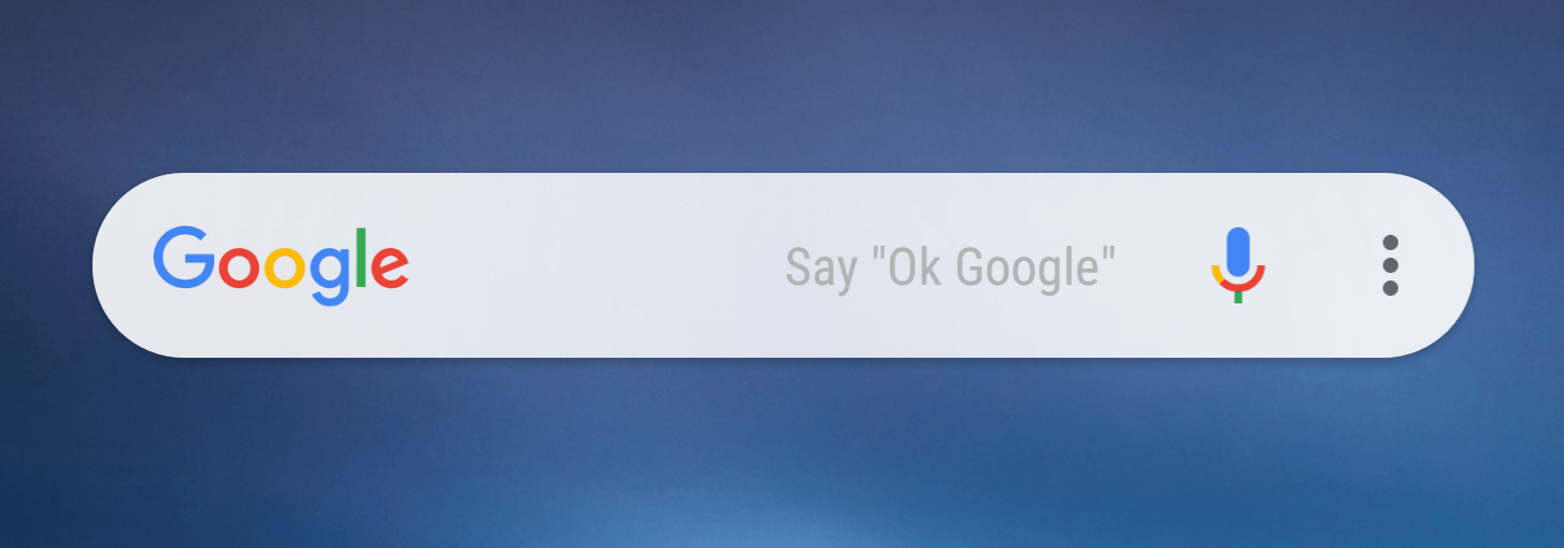 Eliminar la barra de búsqueda de Google en Android Barra de búsqueda de Google