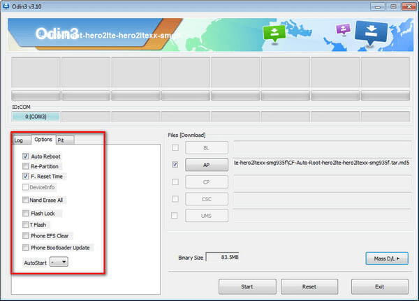 Root Samsung Galaxy S7 Auto en Odin