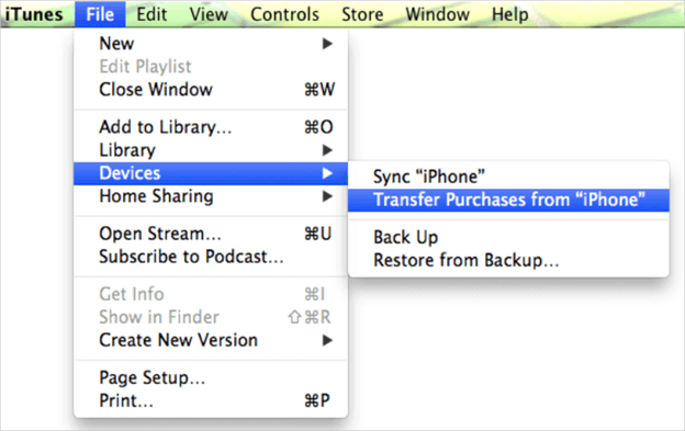 Transferir compras a iTunes