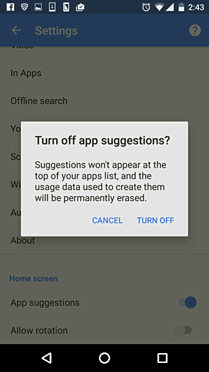 Desactivar las sugerencias de aplicaciones para arreglar mi volumen sigue bajando solo Android