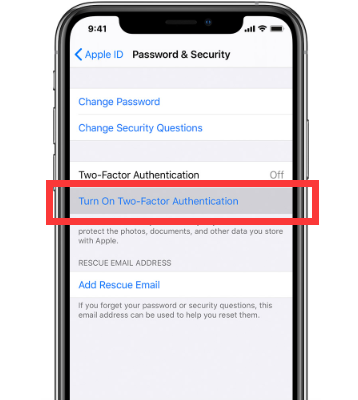 Displaying the Two-Factor Authentication to Solve Can't Approve This iPhone