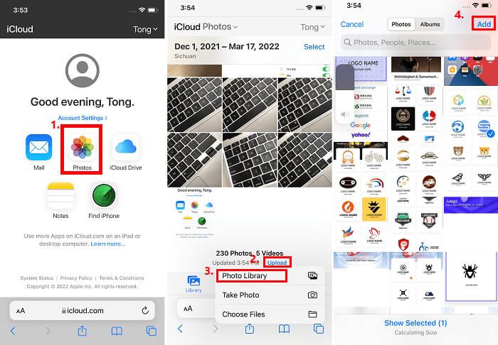 Transferir fotos de iPhoto a iPhone usando iCloud