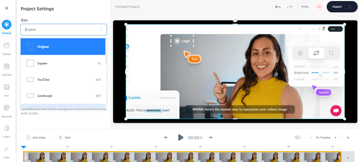 Recorta videos listos para IG usando VEED