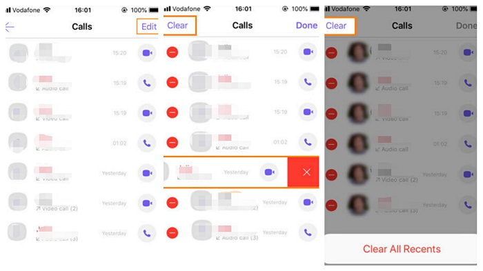 Eliminar llamadas recientes en el Viber de tu iPhone