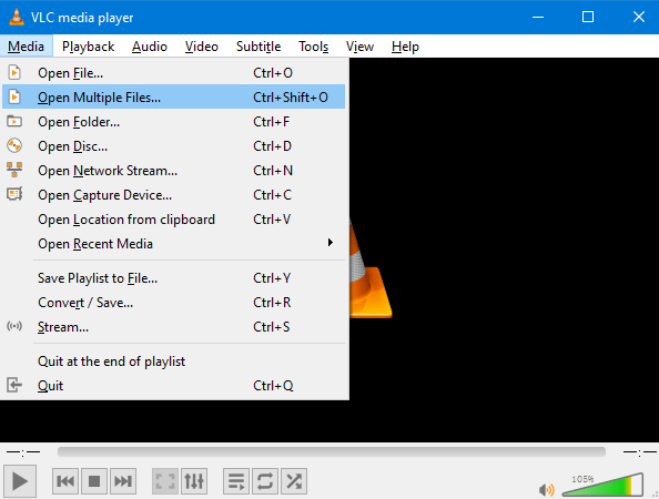 Combinar archivos MP4 con VLC Media Player