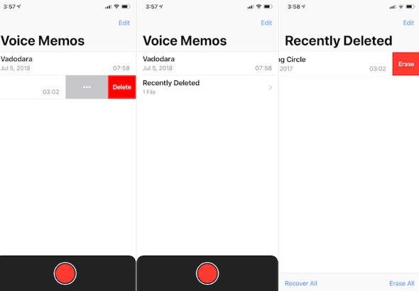 Cómo eliminar notas de voz accidentalmente de su iPhone usando la carpeta eliminada recientemente