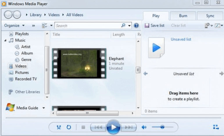 Combinar archivos MP4 con Windows Media Player