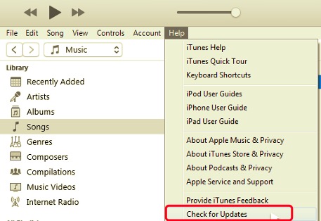 Busque actualizaciones para reparar el controlador de iTunes no instalado en Windows