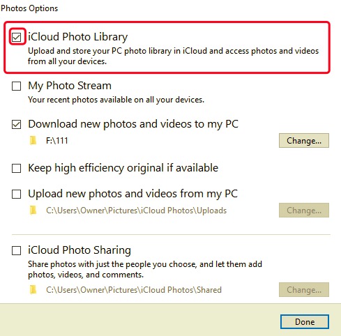 Uso de iCloud para importar fotos desde el iPhone al disco duro externo