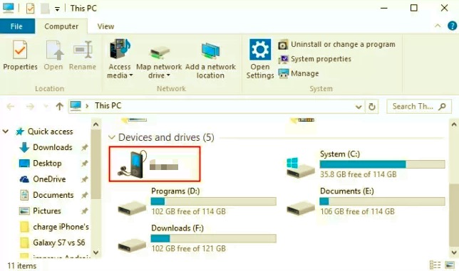 Transferir fotos desde un teléfono Samsung a una computadora mediante un cable USB