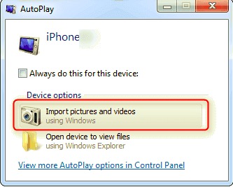 Transferir fotos desde el iPhone al disco duro usando Windows