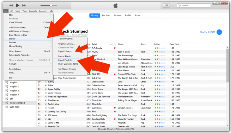 Importar lista de reproducción desde el programa iTunes