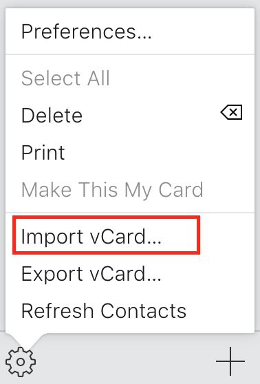 Importar Vcard