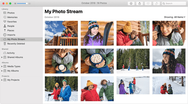 Transferir fotos de iPad con My Photo Stream en Mac