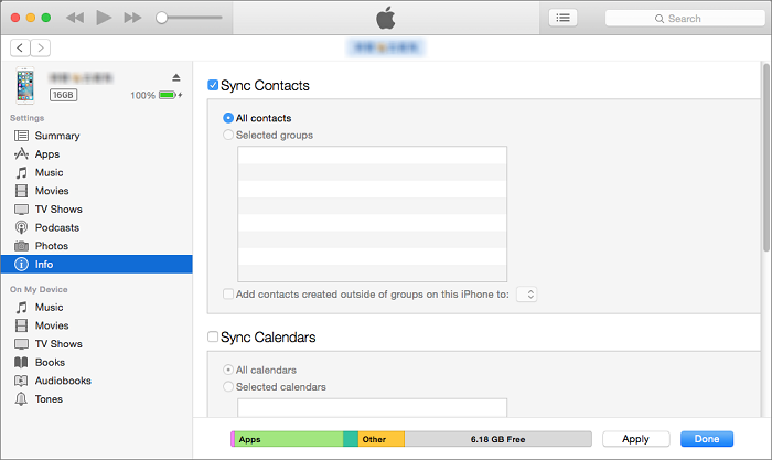 Transferir contactos de iPhone a iPhone sin iCloud usando el programa iTunes